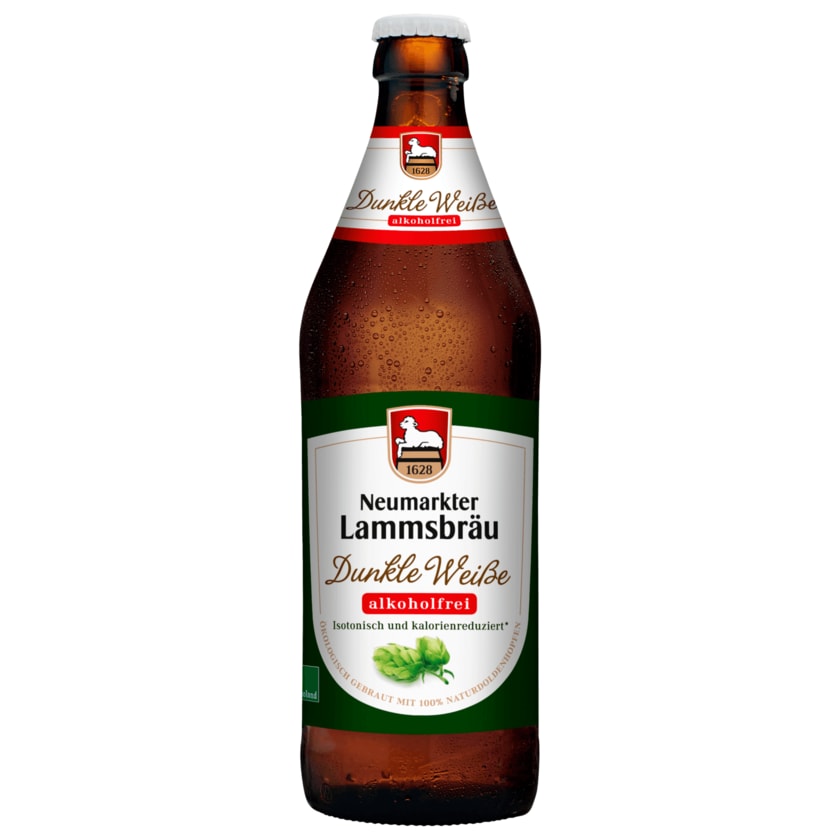 Neumarkter Lammsbräu Bio Dunkle Weiße Alkoholfrei 0,5l